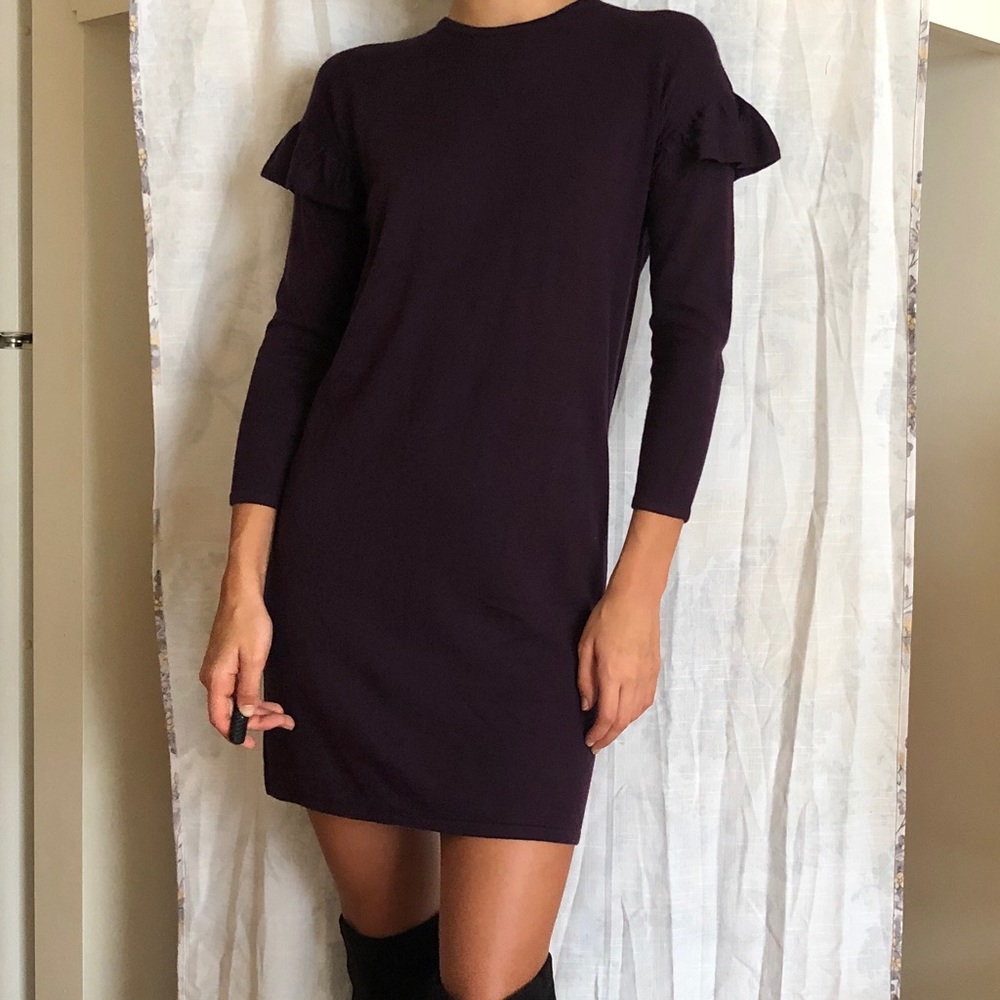 Philosophy Purple Ruffle Shoulder Long Sleeve - Picture 2 of 4